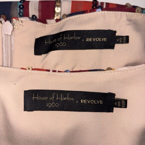 House Of Harlow x Revolve Roksana Blouse & Mya Maxi Skirt Red Stripe Sequin XS - Picture 9 of 11